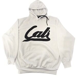 Cali Original Deluxe Men's White Long Sleeve‎ Graphic Hoodie XL